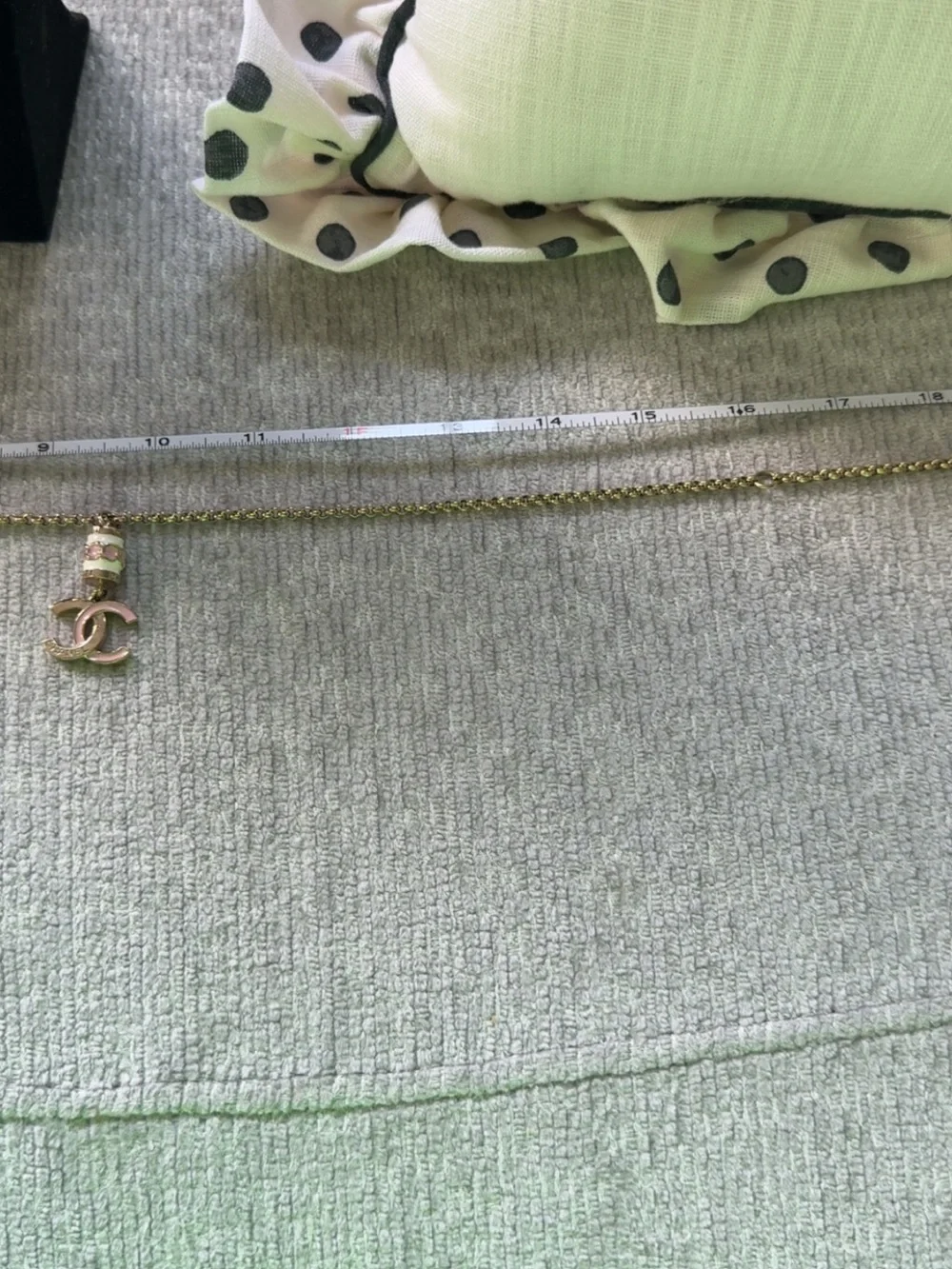 CHANEL Gold Tone Pink Enamel CC Logo Long or Short Pendant Necklace Authentic